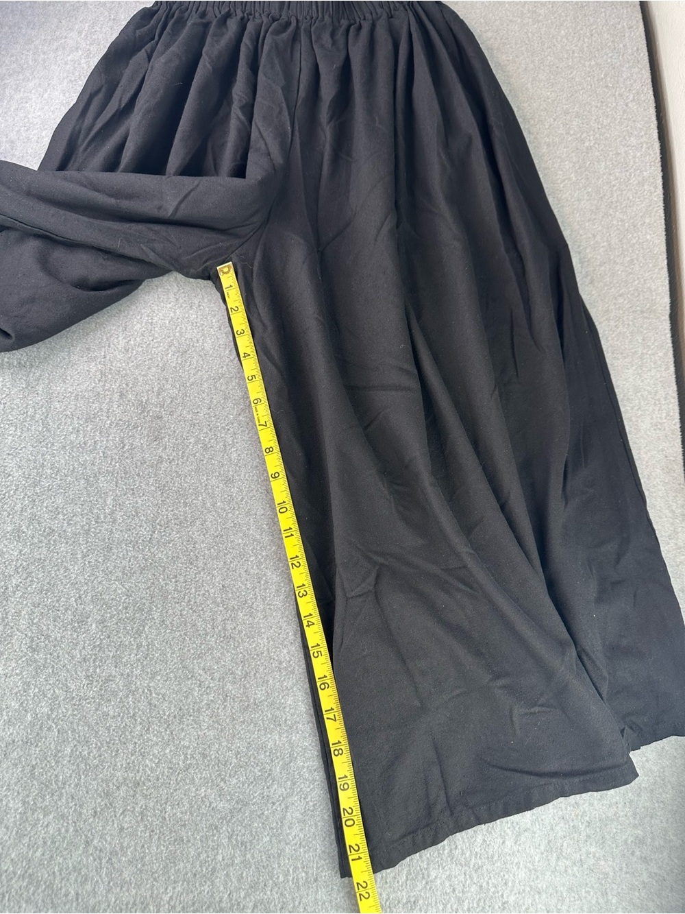 Miranda Bennett 100% Raw Silk Black Wide Leg Palazzo Pants Pockets Size Small - Picture 15 of 16